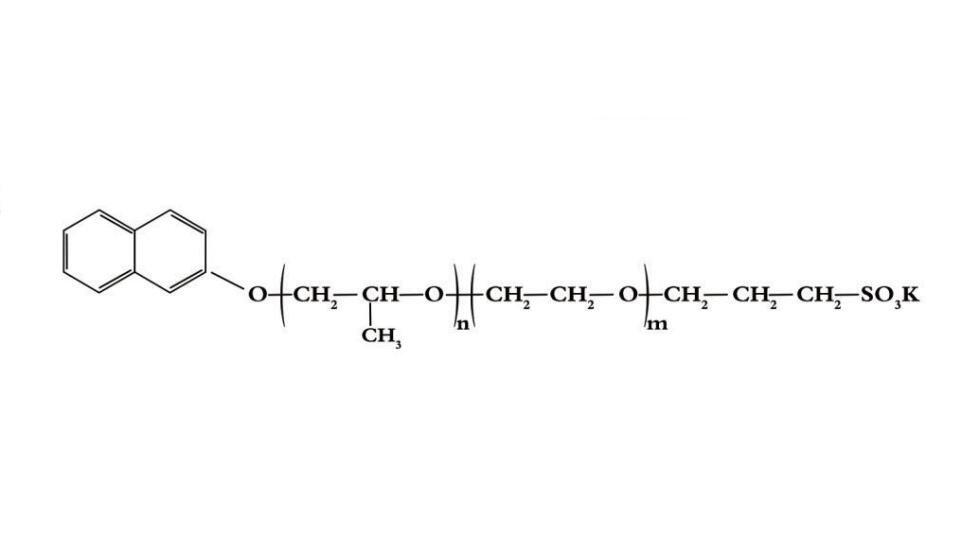 Potassium salt of direct polyepoxy-naphthol propionate